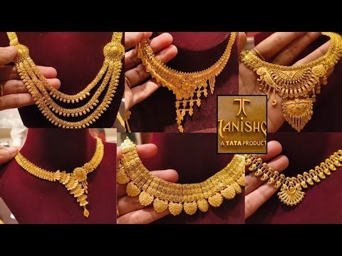 Tanishq🥰 New Design Necklace Set Under 16 to 25 grams Only|| Extreme Light Weight #tanishq #trending