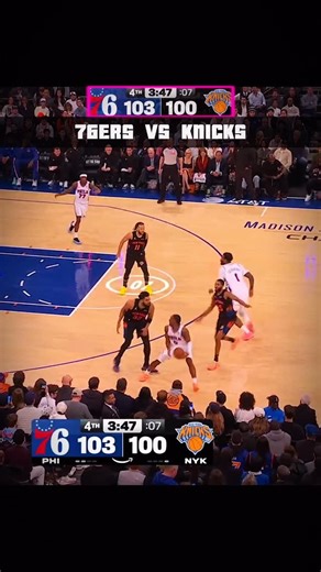 Frontcourt on Instagram: "VJ Edgecombe Cooking in Clutch 🤤 76ers vs Knicks Final Minutes #nba #basketball #bball #76ers #vjedgecombe"