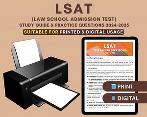 LSAT Study Guide 2024-2025: In-depth Content Review, Practice Tests & Exam Strategies for Law School Admission Test | Law School Exam Prep - Etsy