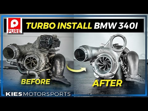 BIG TURBO install on an F30 340i B58 BMW (Pure 800)