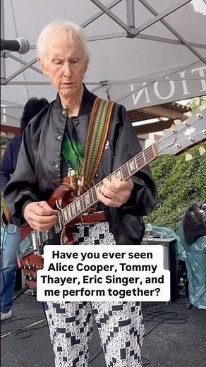Have you ever seen Alice Cooper, Tommy Thayer, Eric Singer, and me perform together? #robbykrieger