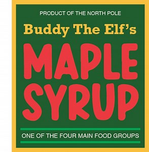 Buddy the Elf's Maple Syrup Label - Digital Product | Square Label - Etsy