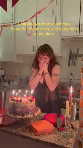 how to have a whimsical gay birthday party 1) THEME - everyone dressed up like me and there was a competition 2) COLOR PALLET - pink and orange bc 👩‍❤️‍👩 3) CRAFTS - everyone made bday hats for whimsy maxing 4) GAMES - my bestie made shelby trivia I LOVE MY FRIENDS THEY MADE IT SO AWESOME