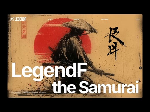 LegendF Interactive Hero Section