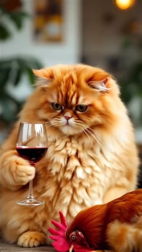 Unbelievable Cat and Hen Friendship 🐱❤️🐔 | Cute Animal Bonding! #shorts #cat #hen #chiken #funny