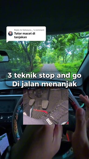 Replying to @Salwayss__ Dijamin menanjak jadi ga merosot lagi - Tutorial stop and go mobil manual di tanjakan