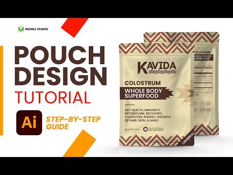 Dietary supplement pouch design in illustrator | Pouch Packaging Design #packaging #packagingdesign