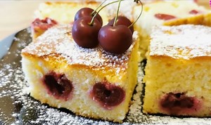Žuti kolač sa višnjama, jednostavan starinski recept