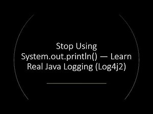 Stop Using System.out.println() — Learn Real Java Logging Log4j2 in Under 10 minutes!
