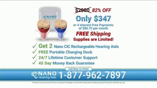 Nano Hearing Aids TV Spot, 'Difficulty Hearing: $347'