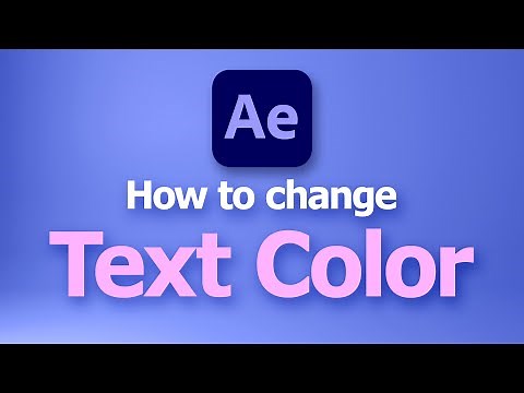 After Effects how to change text color