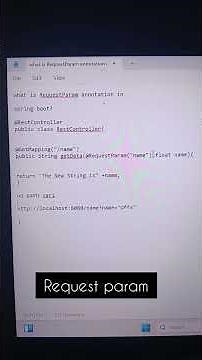 Top Java Interview Questions & Answers 2026What is @RequestParam in Spring Boot?