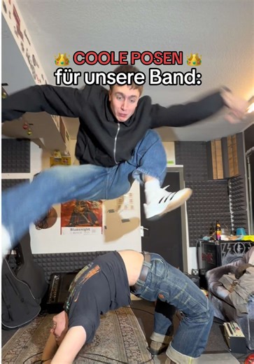 Welche Pose war die coolste? 😳👋 #beihugo #band #challenge #pose #funny