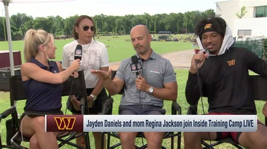 Jayden Daniels joins 'Inside Training Camp Live' to discuss his improvement in year 2