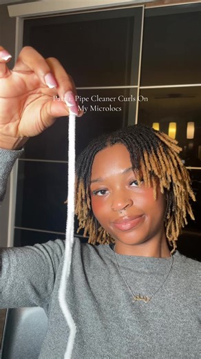 Pipe Cleaner Curls on Microlocs: My First Attempt