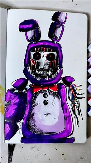 Drawing Withered Bonnie from Fnaf 2 #fypシ #fnaf2 #fivenightsatfreddys #art #drawing #artist