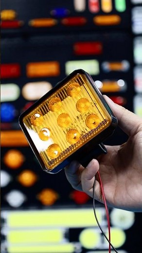 Amber LED Strobe Work Light for Trucks – High Visibility Warning Light Waterproof