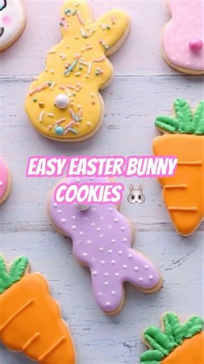 Easy Easter cookie idea you can make in minutes 🐰#cookiedecorating #satisfying #eastercookies