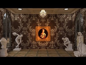 Room of a museum (Baroque) - 3D Speed art (#Rhinoceros, #3Ds Max, #Photoshop)
