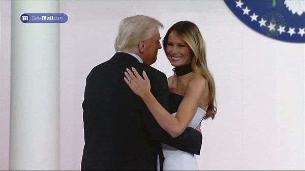 President Trump and First Lady have the first dance at Inaugural Ball
