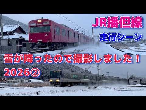 【4K】JR播但線 雪が降ったので撮影しました！2026②