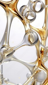 Vertical video 3D animation molecule structure. Scientific medical background with molecules. white background. Scientific animation for banner, text. Molecule consists of atoms chemical element