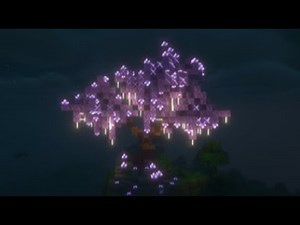 Building a Purple Custom Tree in Minecraft |Amethyst Tree Build Minecraft |#minecraft #shortsfeed