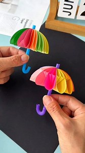 24K views · 208 reactions | Teach you to make a beautiful small umbrella craft with colored paper. It is simple and interesting. Come and try it! | Art, Crafts and Journals | Facebook