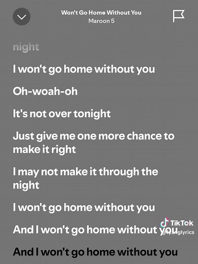 Maroon 5 - Won't Go Home Without You Lyrics Analysis