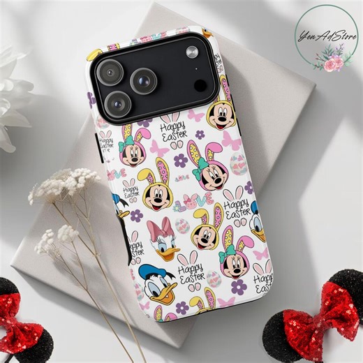 Mickey Mouse Easter Phone Case, Dual Layer Protection - Etsy