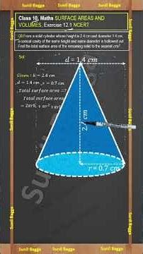 Q8 Ex 12.1 Class 10 Maths | Surface Areas and Volumes | NCERT Solution Explained.