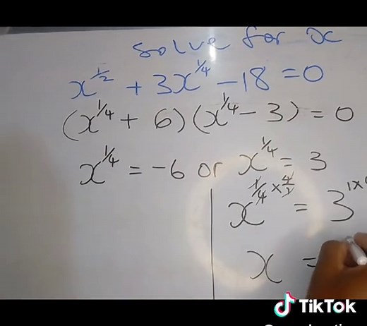 Grade 11 Exponents: Solve for x in Trinomials