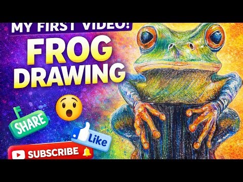 Colour Pencil Drawing of a FROG! FROG Ki Colour Pencil Drawing Kaise Banaye!