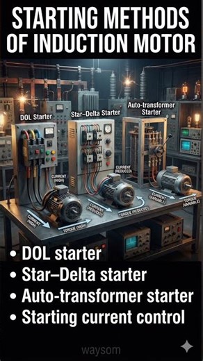 Starting Methods of Induction Motor#education #electricalmachines #facts #inductionmotor #learn