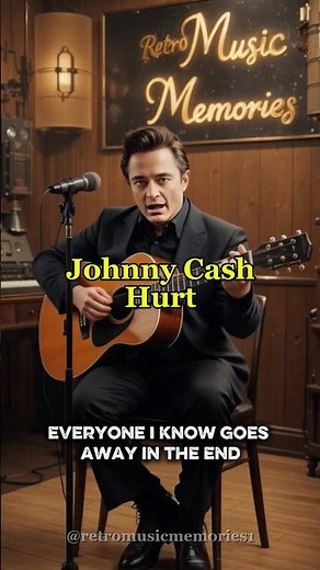 Hurt - Johnny Cash (Lyrics) #johnnycash #classicsongs #music #retromusic #englishsongs #lyrics #ai