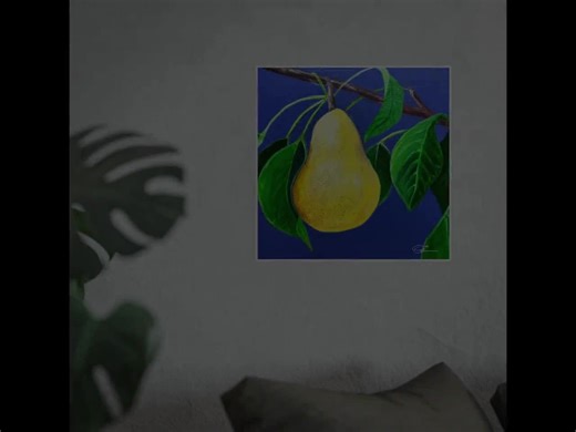 Botanical Yellow Pear Poster, Fruit Wall Art (kitchen Decor Print) - Etsy