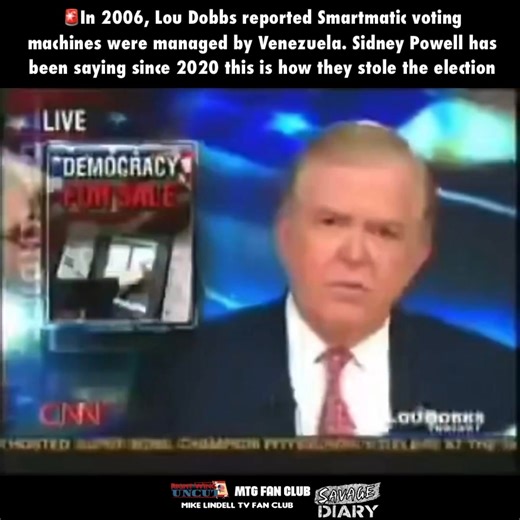 42 reactions · 28 shares | In 2006, Lou Dobbs reported Smartmatic voting machines were managed by Venezuela. Sidney Powell has been saying since 2020 this is how they stole the election Part 1 | Marjorie Taylor Greene Fan Club | Facebook