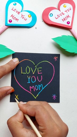 33K views · 244 reactions | Scratch Paper Art Magic || Happy Mother's Day | Creative Art & Craft Ideas | Facebook