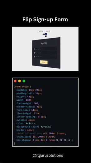 Flip Login Form Using HTML, CSS & JavaScript