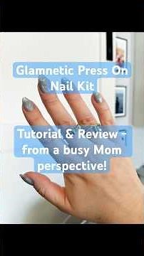 Glamnetic Cold Hearted Press-On Nails - Busy Mom Tutorial & Review ‪@Glamnetic‬ Salon Style At Home