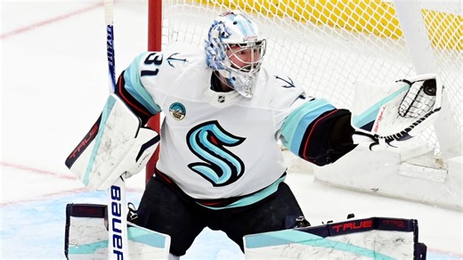 Philipp Grubauer von den Seattle Kraken ist in bester Olympia-Form