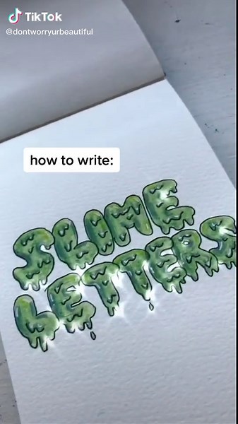 Melting Letters Drawing Tutorial
