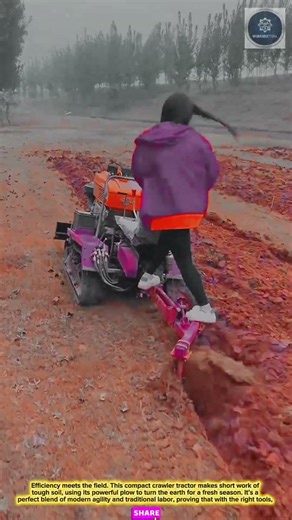 Precision & Power: The soil tilling process of mini track tractor - Innovative tools make work easy