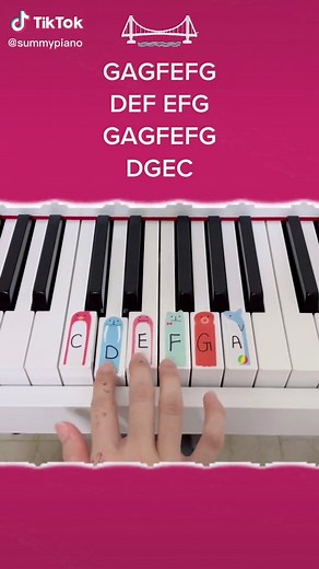 Learn Easy Piano Song for Beginners - London Bridge Tutorial