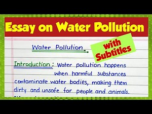 Water Pollution Essay in English|Water Pollution essay|How to write essay on Water Pollution
