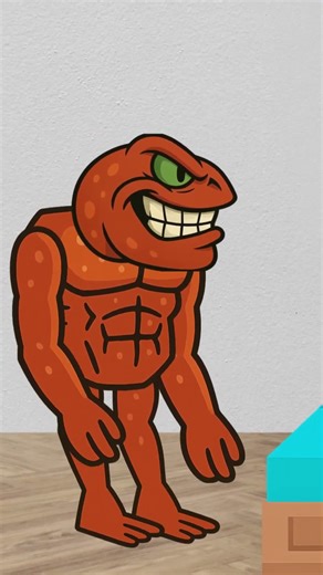 Monster toad came for the children. Stickman memes video. Funny animation meme.