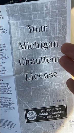 Michigan chauffeur driver's license!