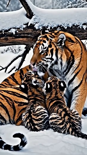 11K views · 183 reactions | “Watch an extraordinary journey of a female Bengal tiger and her adorable cubs surviving the harsh snowy wilderness for two months. From stalking prey in deep snow to braving fierce storms, witness the incredible bond of a tiger family fighting for survival. #BengalTiger #TigerCubs #WildlifeSurvival #SnowyForest #NatureDocumentary #EpicAnimals #TigerFamily #CinematicWildlife | Wild Zone | Facebook