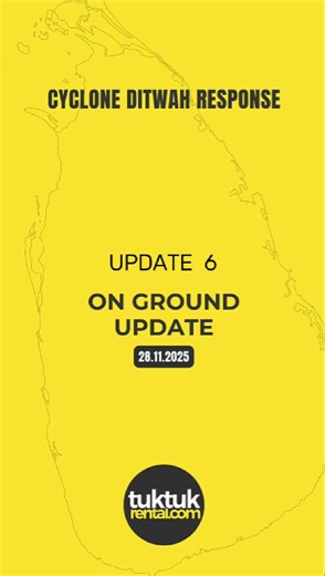 Update! Many areas are now running out of electricity. If you have a mobile generator on the island, please reach out — we’re helping families who urgently need electricity. Our team is currently stationed at Ada Derana HQ, providing all on-ground support. You can drop off donations at Ada Derana in Colombo or donate through our GoFundMe so we can purchase items on your behalf. Urgently Needed: ⭕️ Rice ⭕️ Lentils ⭕️ Sugar ⭕️ Salt ⭕️ Tea ⭕️ Canned fish ⭕️ Milk powder ⭕️ Biscuits ⭕️ Clean drinking