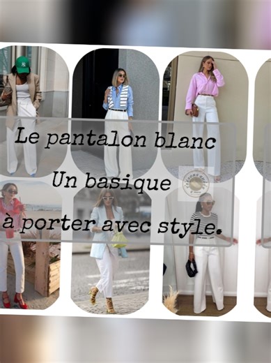 Le pantalon blanc est l'un des indispensables du vestiaire féminin. qu'il soit large, droit ou même slim, le plus important est que cette pièce vous mette en valeur. le pantalon blanc représente l'élégance et le raffinement. #oldmoneyaesthetic #styleinspo #fashioninspo #tresorshoes #pourtoi